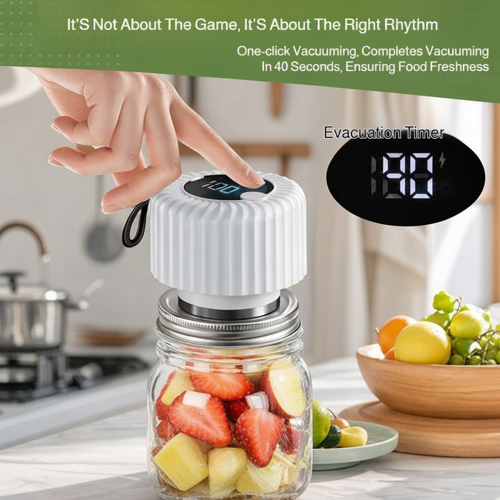 Electric Vacuum Food Sealer Machine on kitchen counter