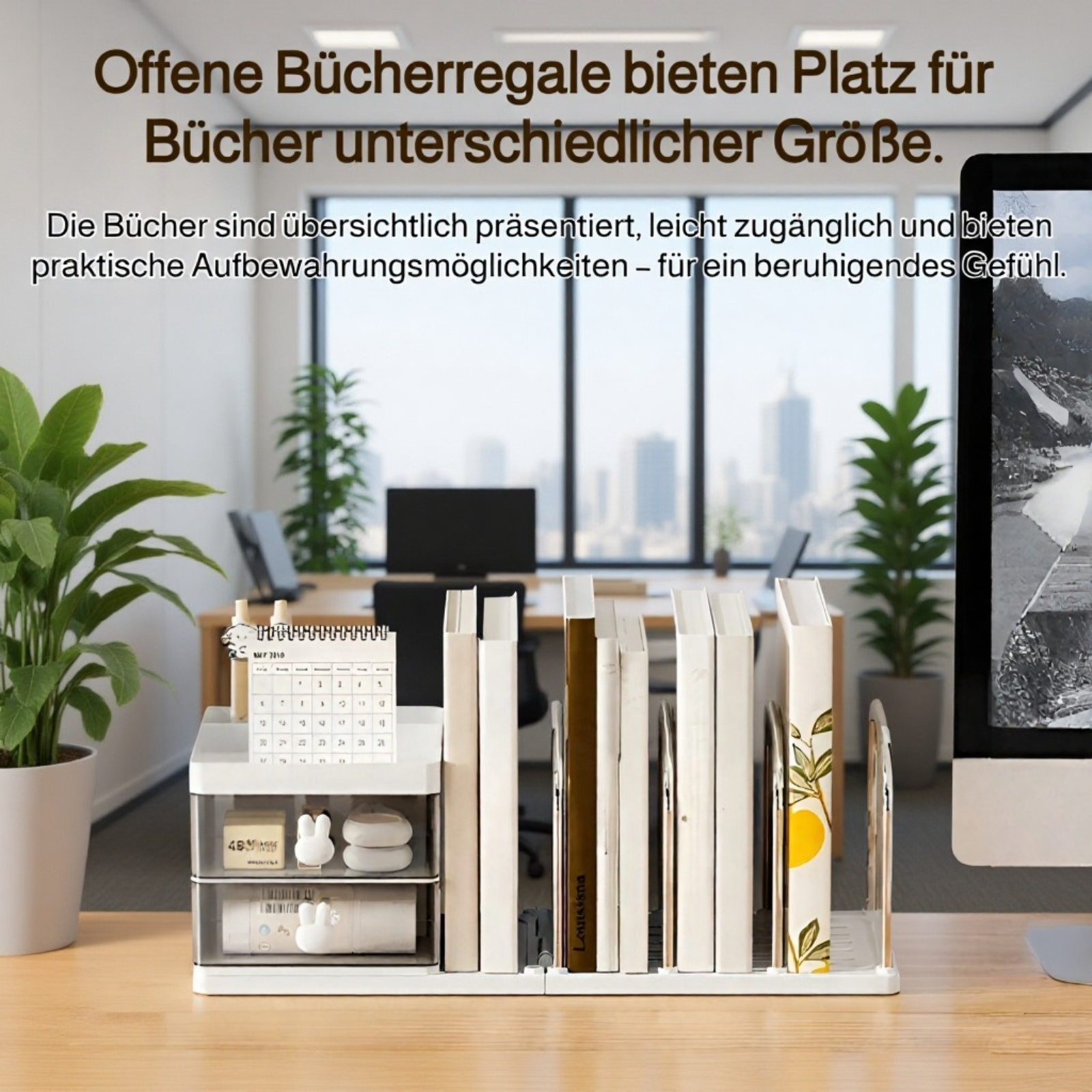 Regal für Bürobedarf, Schreibwaren für Schüler, einfaches Aufbewahrungsregal, Aufbewahrungsbox für B