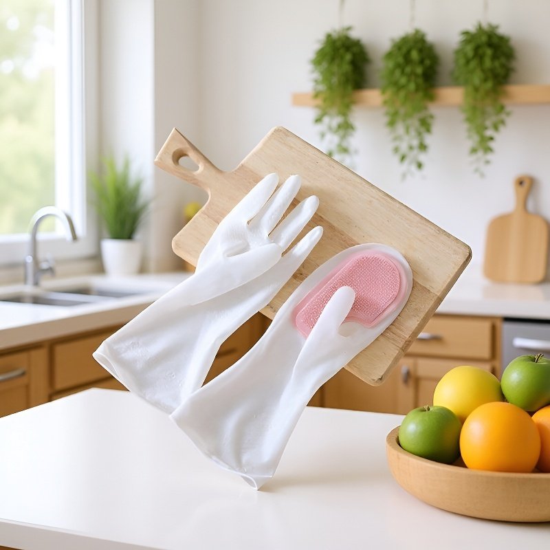 多機能家事手袋 汚れ防止清掃手袋 ラテックス手袋 洗濯・掃除セット キッチン多機能清掃手袋