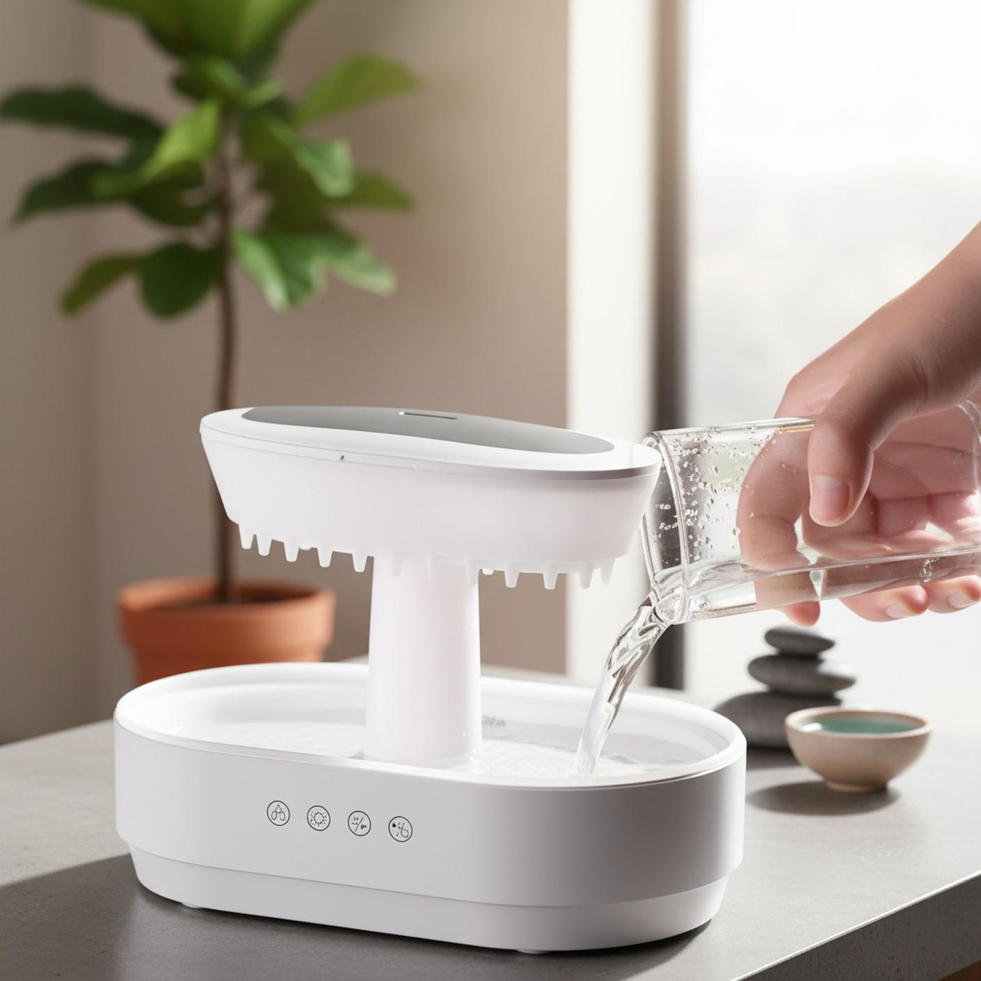 寝室で使えるリラックスアロマセラピー加湿器