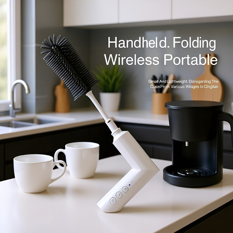 Multi-functional Electric Baby Bottle Cleaning Brush Set with Foldable Design