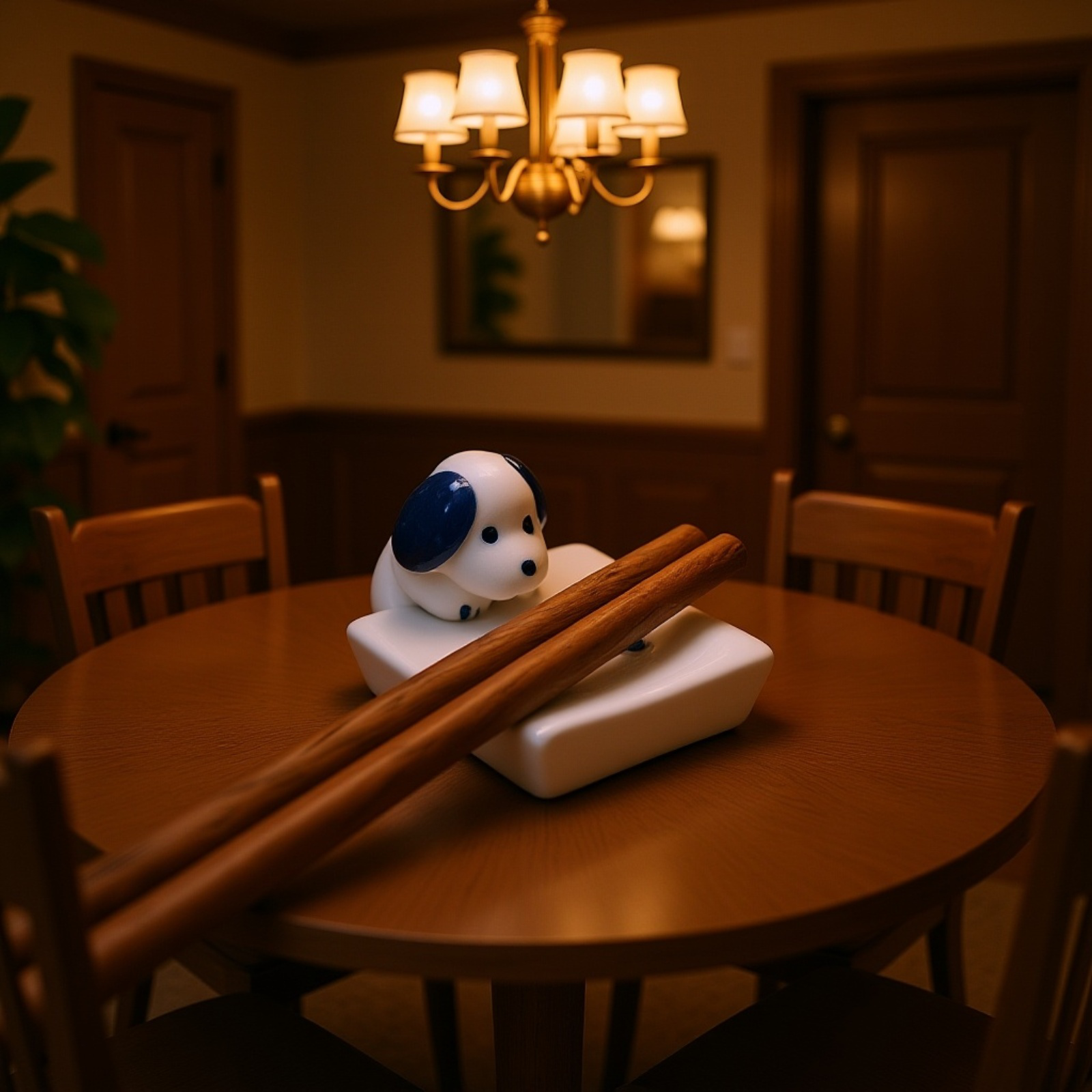 かわいい猫と犬の陶器製箸置き キッチンテーブル食器