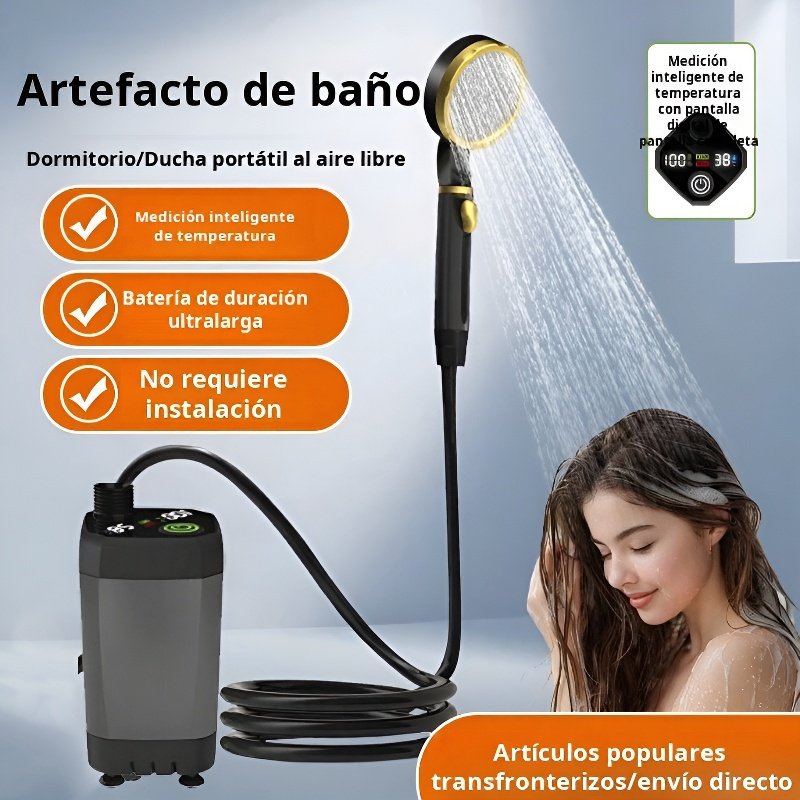 JMY ducha al aire libre baño artefacto camping dormitorio cabezal de ducha eléctrico ducha eléctrica