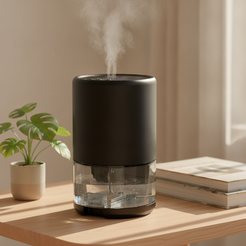 Deshumidificador doméstico silencioso pequeño, ideal para dormitorio, oficina y sótano