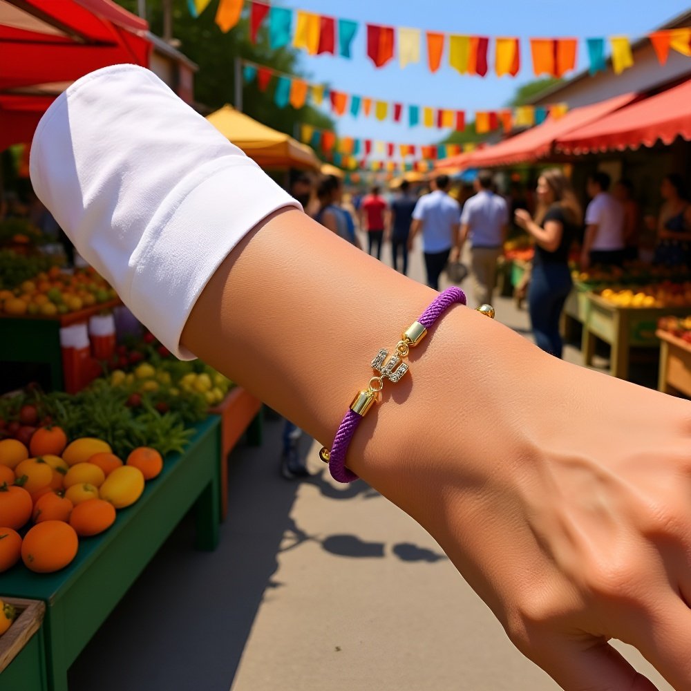 Náramek s písmenem a diamanty, ručně pletený, 26 písmen