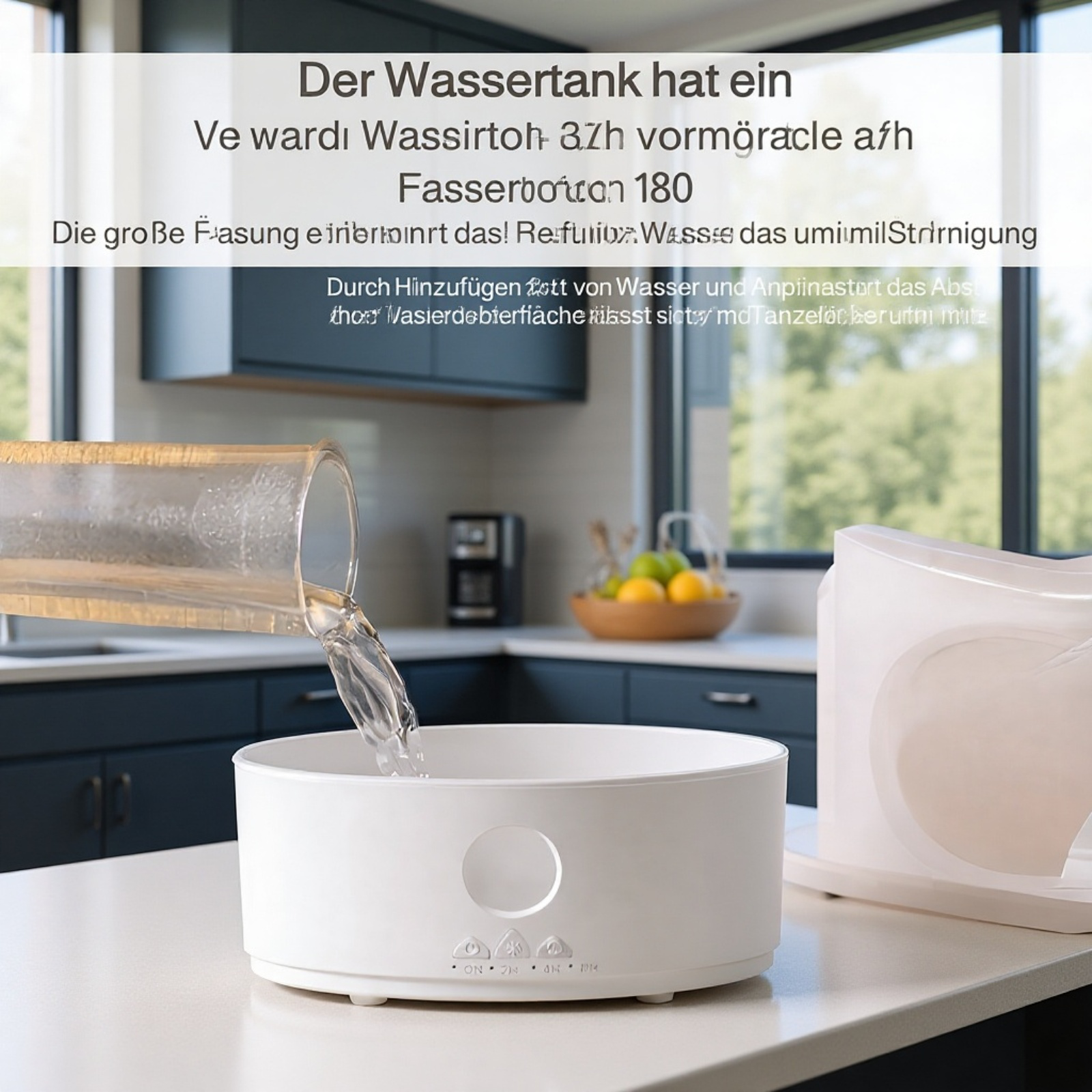 Multifunktionaler Luftbefeuchter mit Uhr, Duft und Salzstein