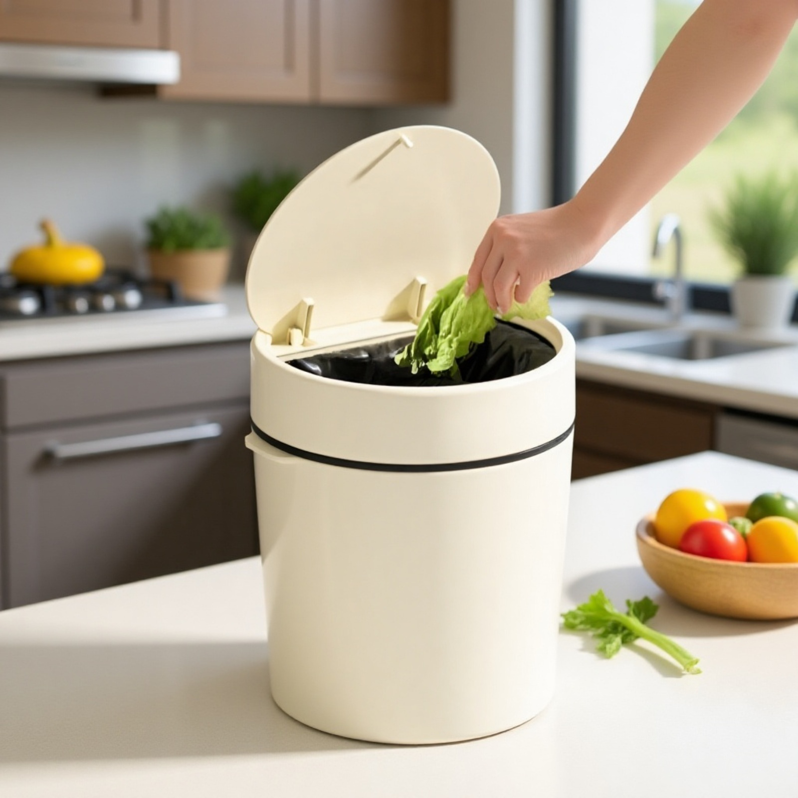 家庭用キッチン大口径ゴミ箱リビングルーム大容量ゴミ箱アロマセラピー収納収納バケツポップアップ蓋収納バケツ