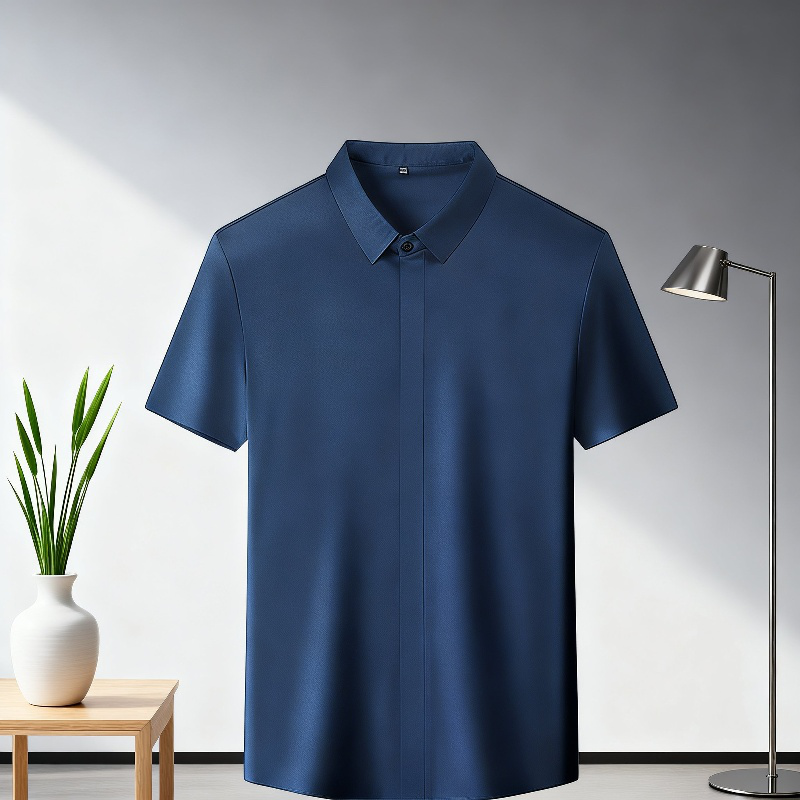 ノンマーキングアイスシルクシャツ詳細写真