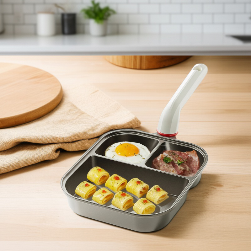 Titanium 3-in-1 Antihaft-Bratpfanne, dick und tief, für Eier und Hamburger