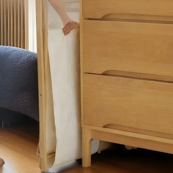 견고한 대나무 소재의 수납 정리함