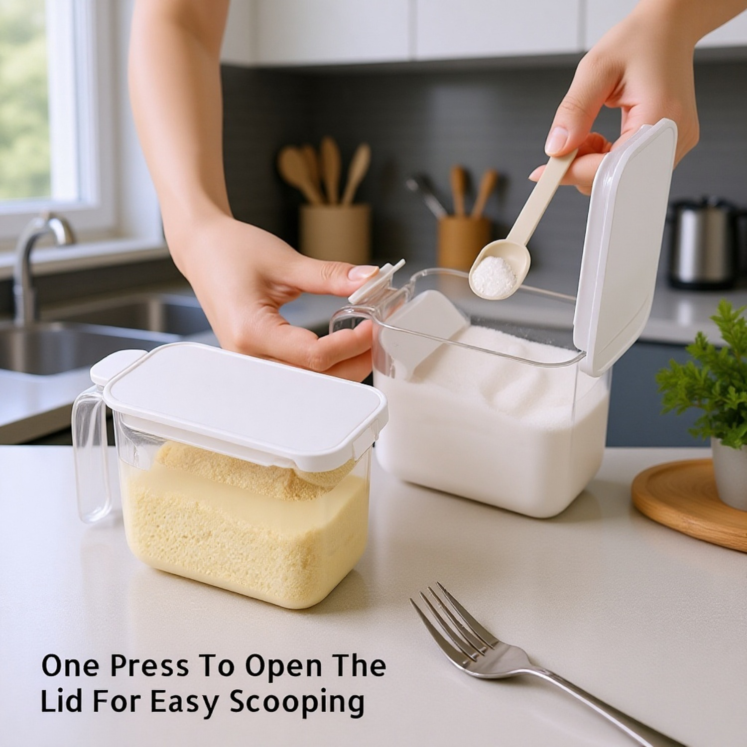 Transparent Spice Jar Organizer for Kitchen Seasonings