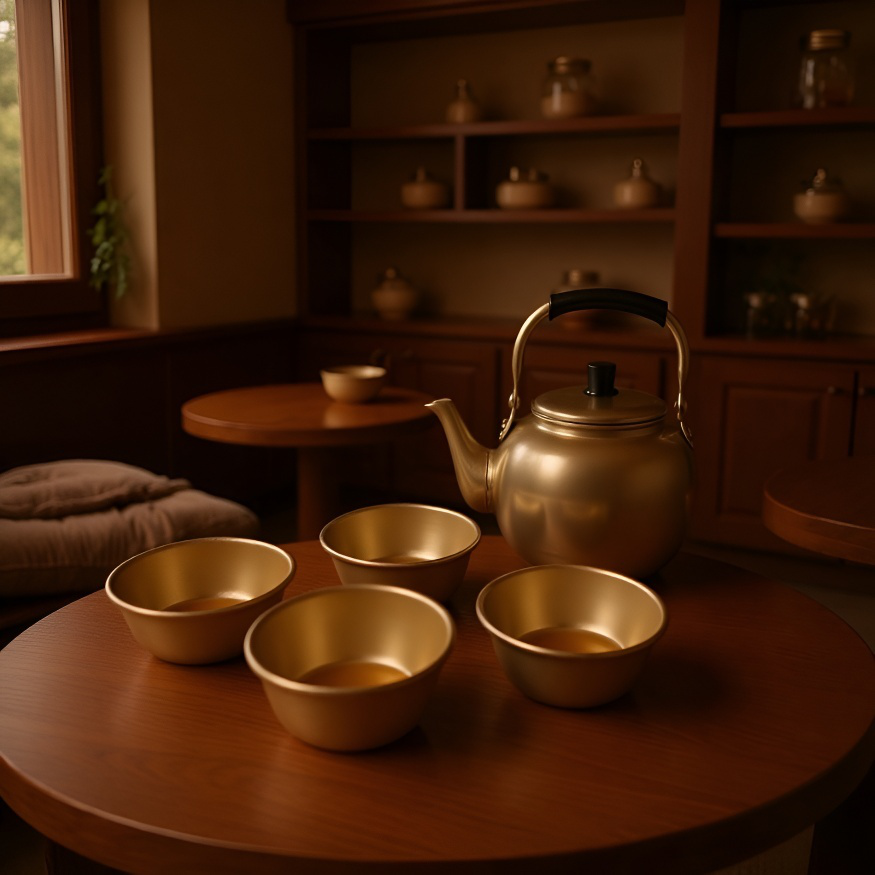 Yellow aluminum kettle