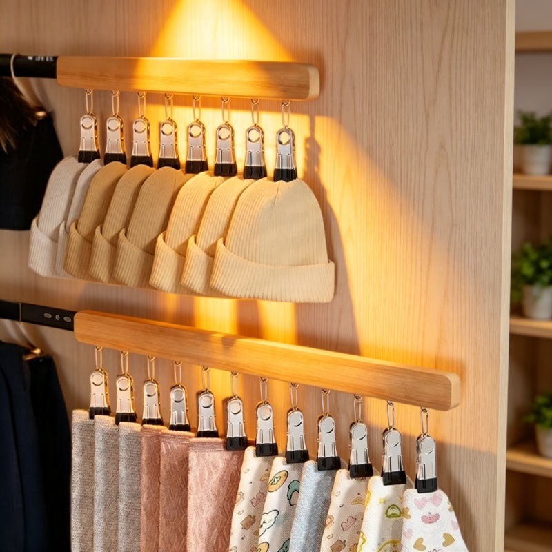 Perchero deslizante para ahorrar espacio