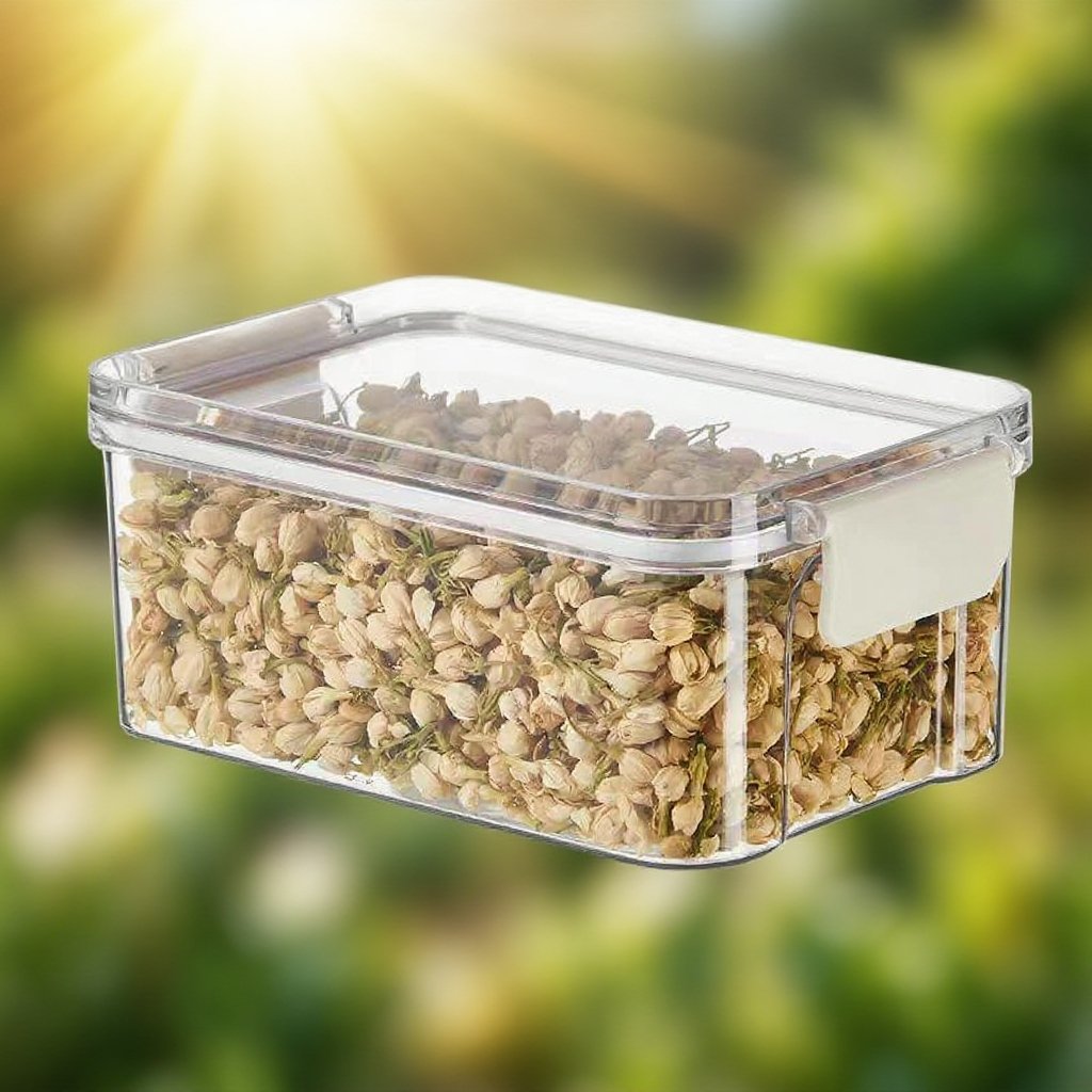 스플릿 투명 밀봉 탱크 전면 사진