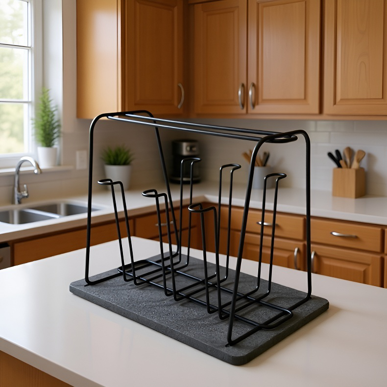 Quick-drying and draining water cup storage rack