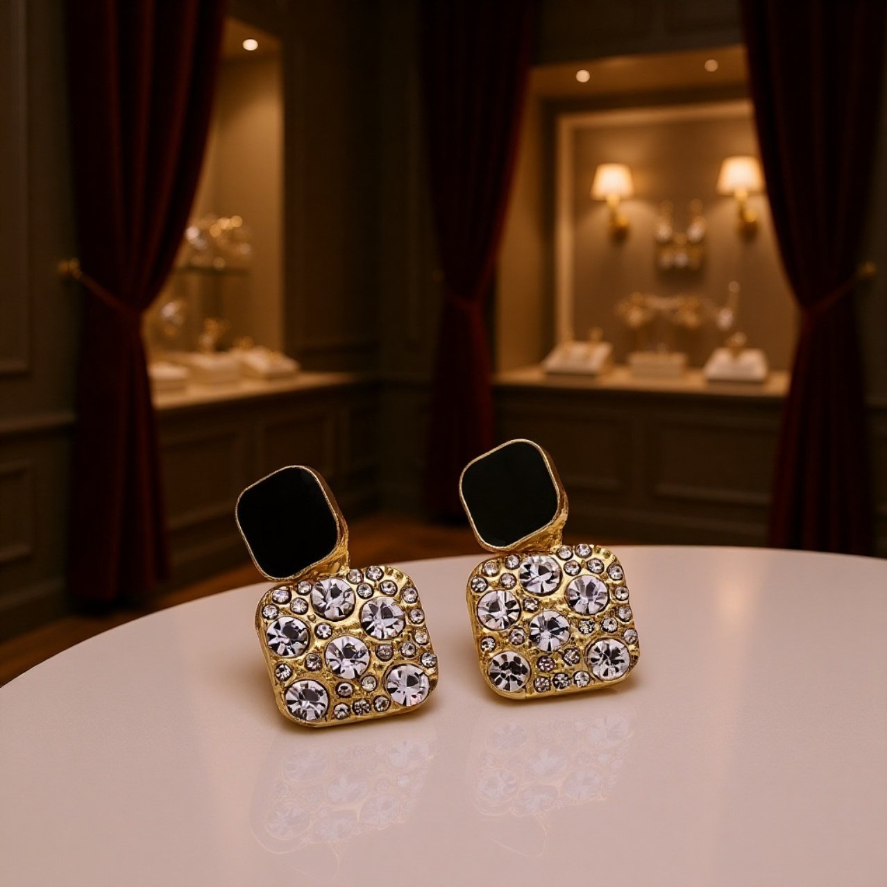 أقراط مربعة تضيف لمسة فاخرة لإطلالتك