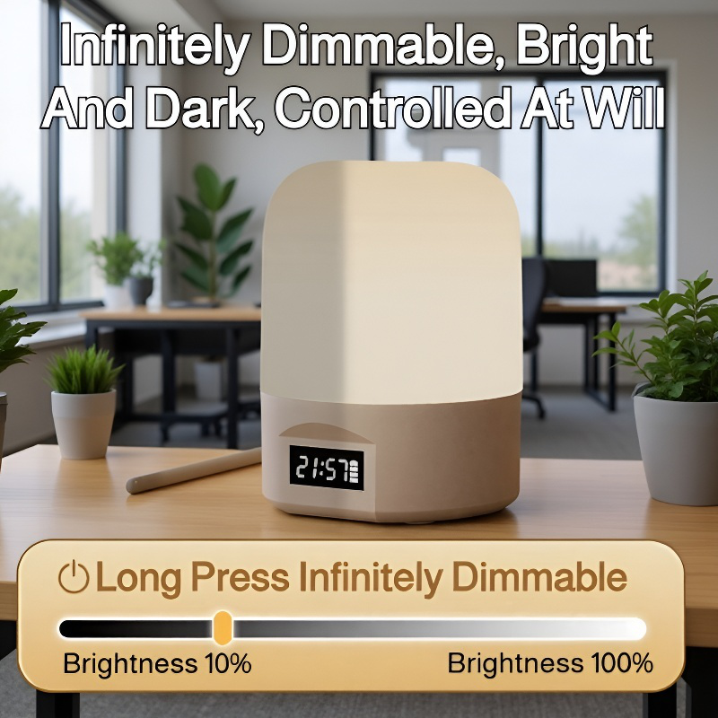 New remote-controlled LED night light, eye-protecting, stepless dimming, rechargeable bedside lamp, 