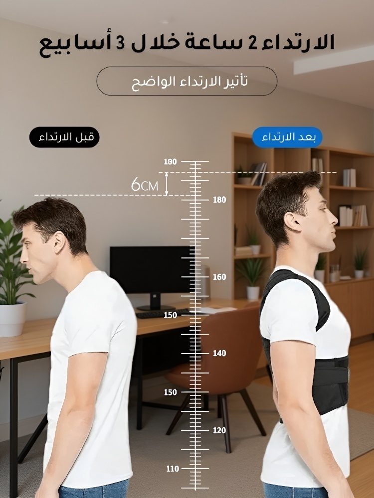 حزام تصحيح الظهر بتصميم شكل X للبالغين لمنع انحناء الظهر
