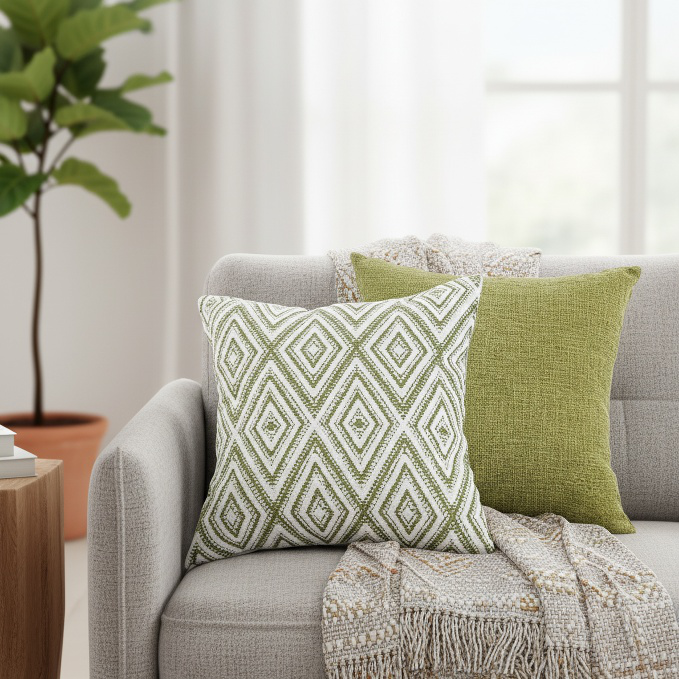Linen Pillow Cases Modern Office Style