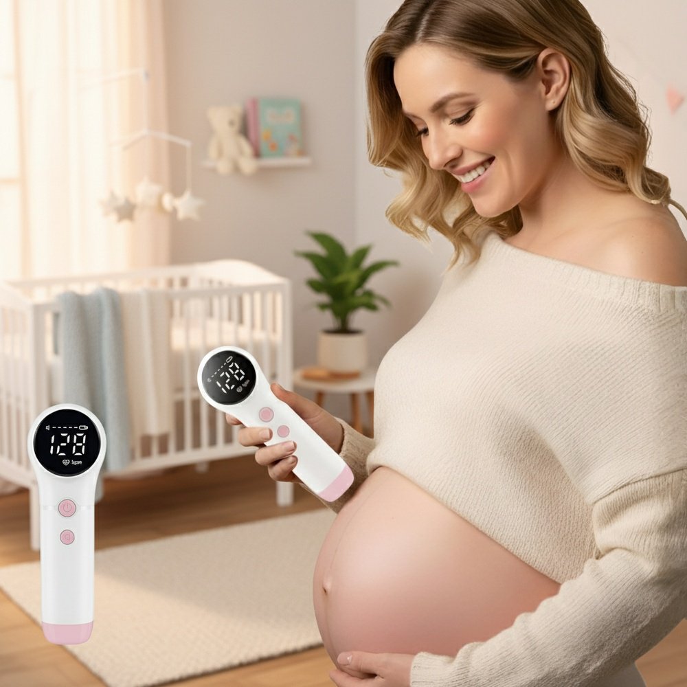 Home fetal heart rate monitoring device for pregnant women.