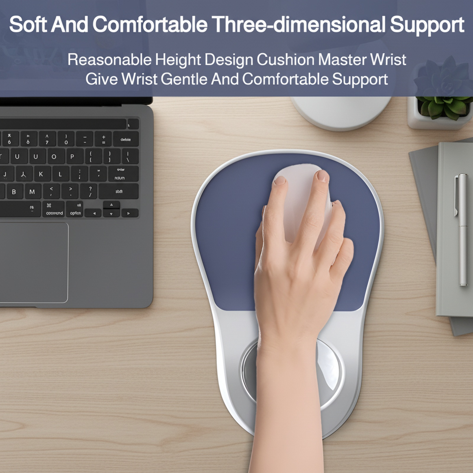 Ergonomic Office Mouse with Simple Wrist Rest