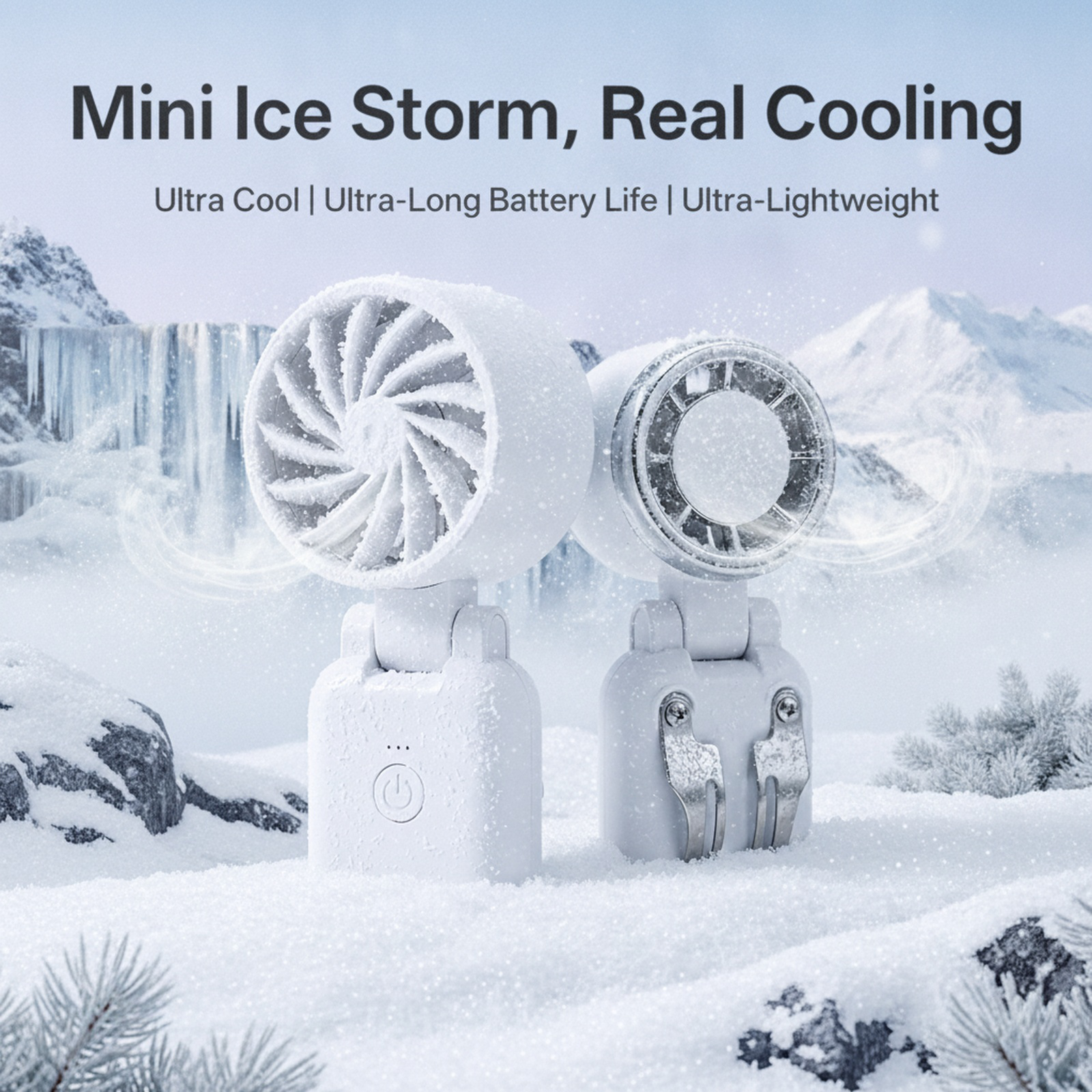 New Mini Hat Fan with Clip-on Brim, High Wind Power, Long Battery Life, USB Rechargeable, Portable O
