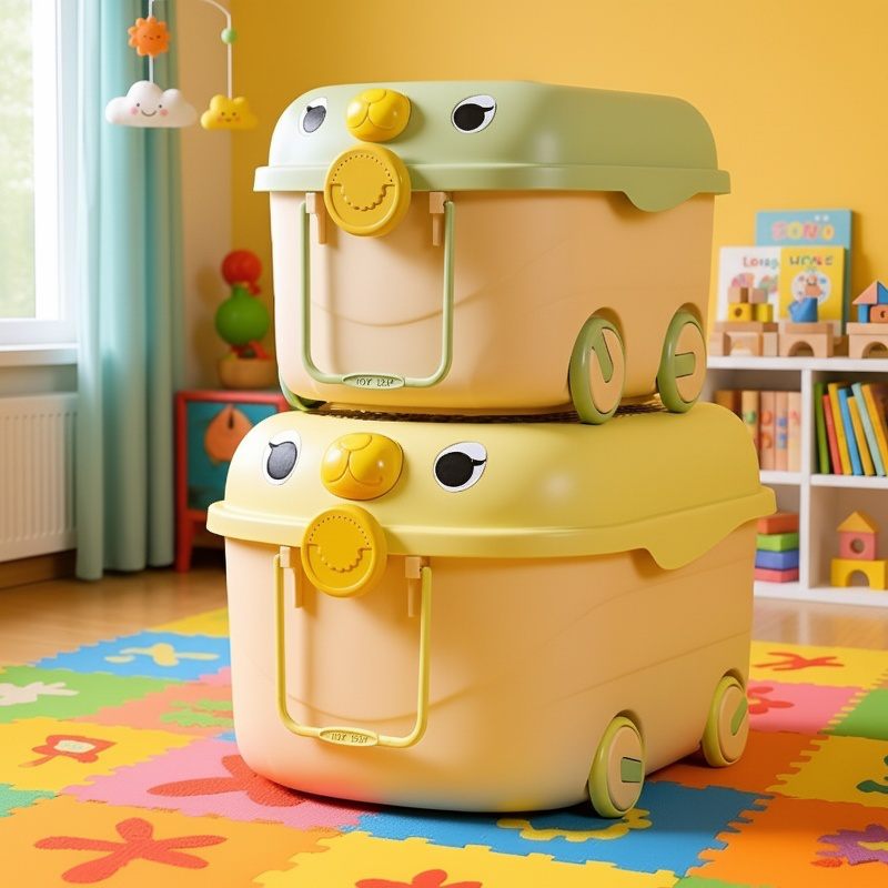 Organisation efficace des habits de bébé dans une boîte pratique