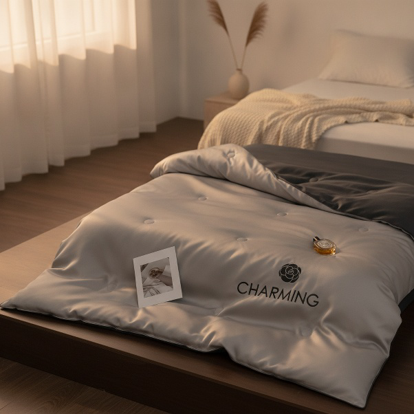 Breathable silk air conditioner blanket for cool nights