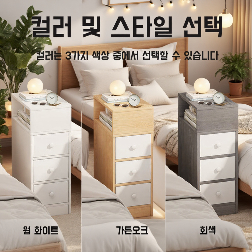  침대 옆장 다용도 수납장