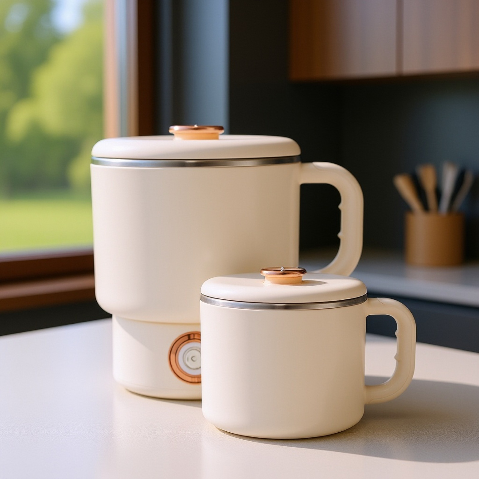 1000ml ポータブル折りたたみステンレスケトル