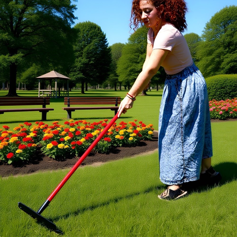 손잡이 달린 정원용 삽과 포크 세트