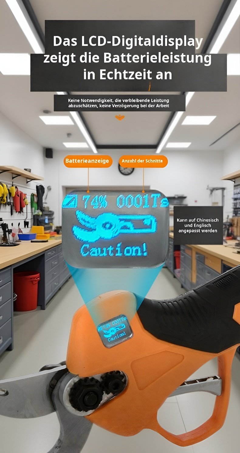 Tragbare und leichte Lithium-Akku-Astschere für Gärtner