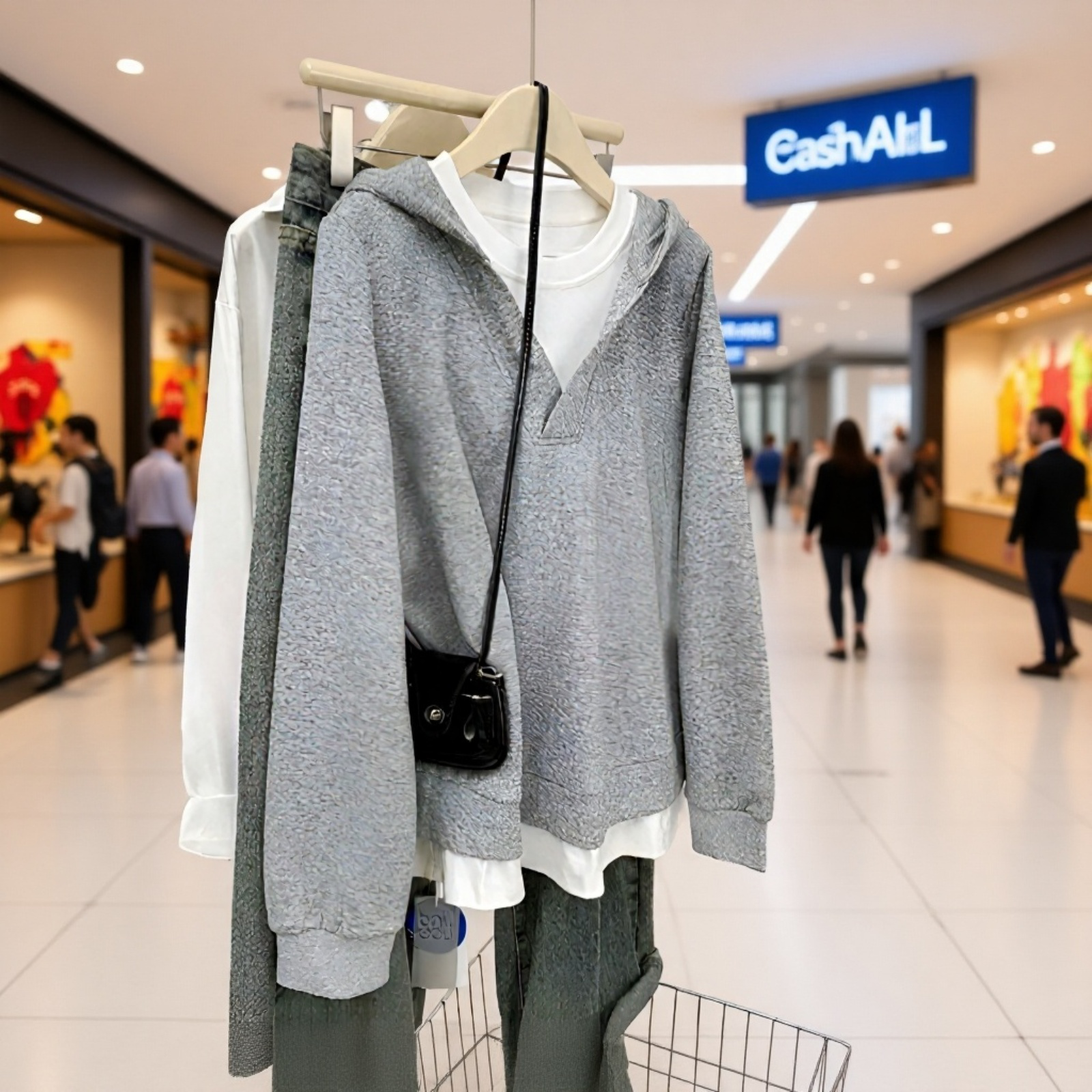 フェイクレイヤードデザインが映えるスウェット詳細