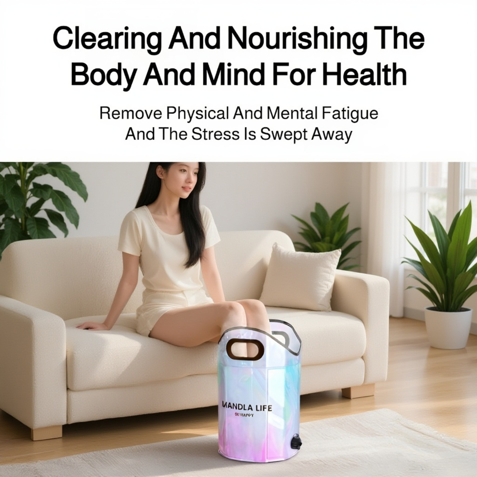 Portable Collapsible Foot Bath Bag with Insulation and Massage