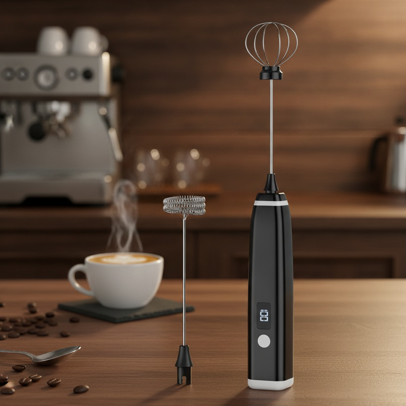 Espumador de leche eléctrico portátil, batidor de café y huevos, mezclador de mano para el hogar