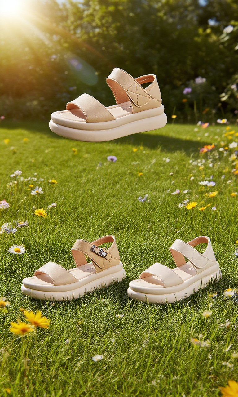 해변에서 신기 좋은 로마 스타일 샌들