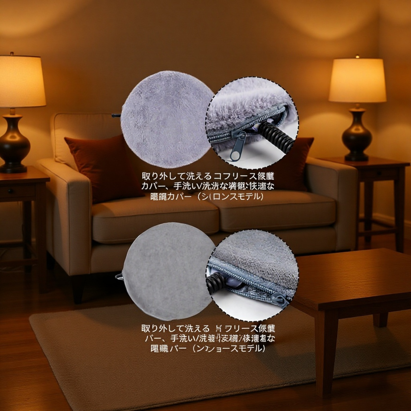 ペット用スマート9段階タイマー付き電気毛布・加熱マット