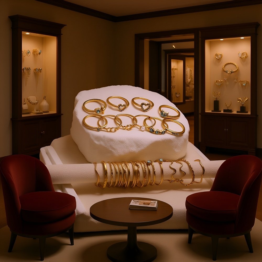 Sada prstenů na ruce - elegantní kombinace