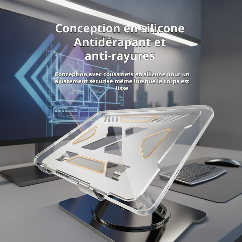 Support rotatif à 360° pour ordinateur portable, rehausseur pour ordinateur