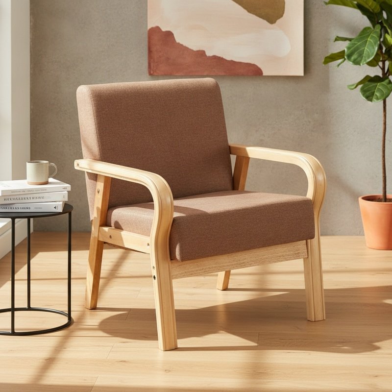 Petit canapé fauteuil style simple dans un salon moderne