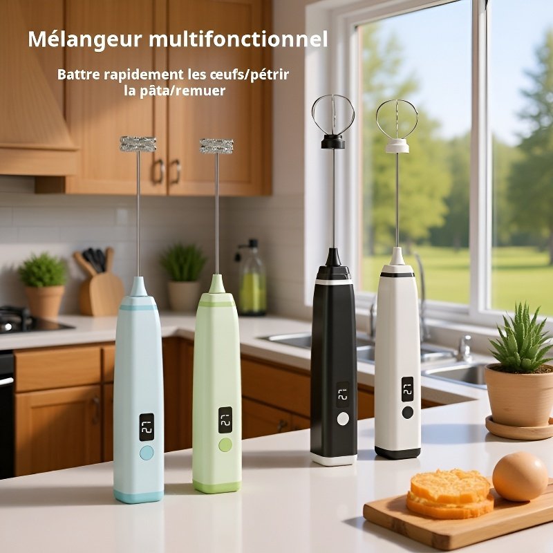 Mousseur à lait électrique portable pour la maison