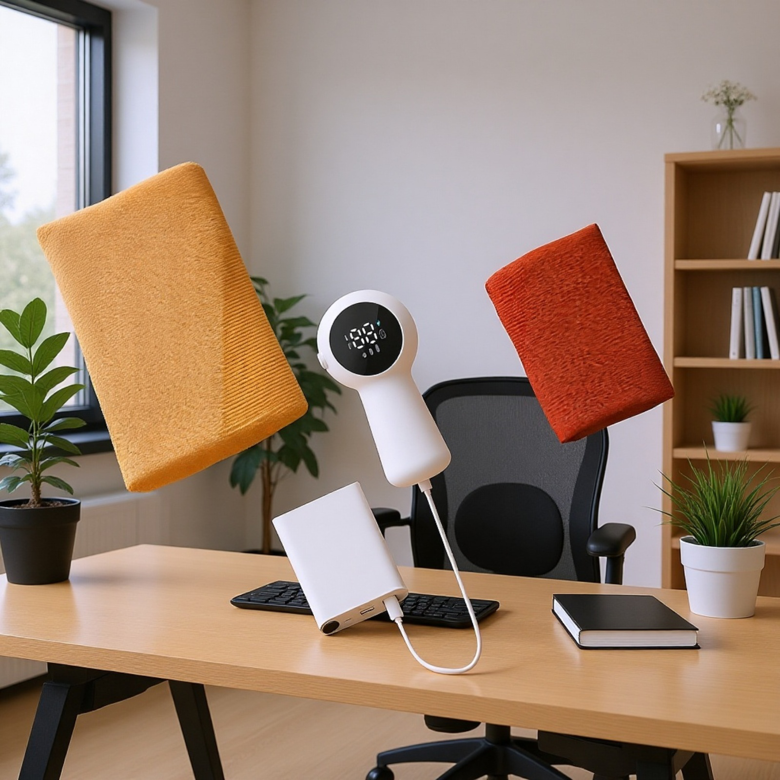 Quitapelusas eléctrico con pantalla LED, 6 cuchillas de alta eficiencia, diseño portátil