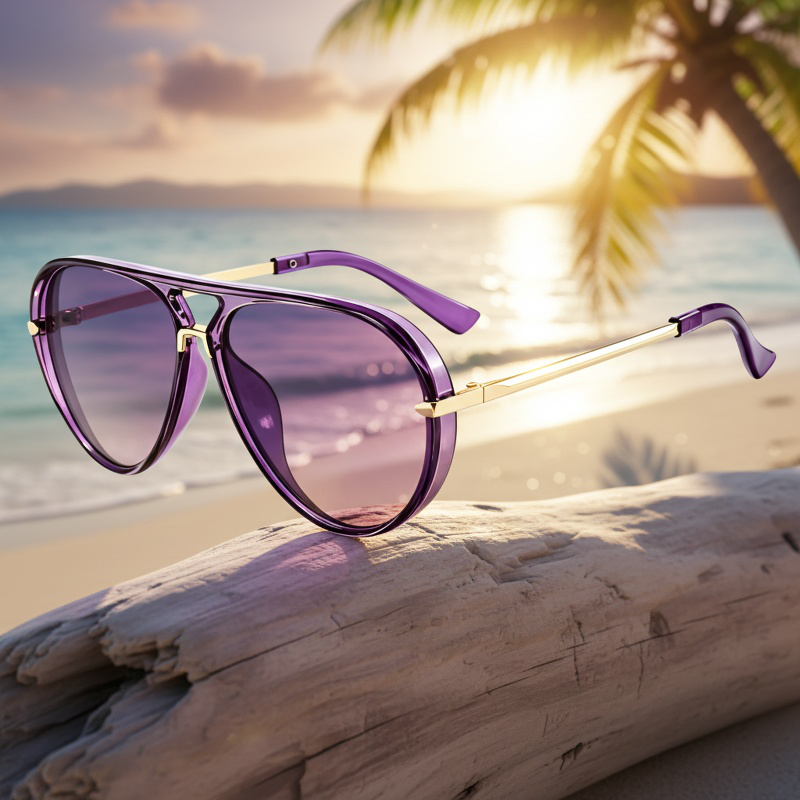 Stylish and versatile trendy oversized aviator sunglasses, new style.