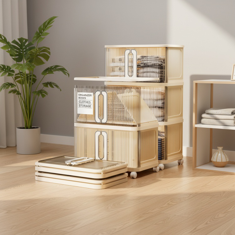 Multifunctional Foldable Storage Cabinet for Bedroom