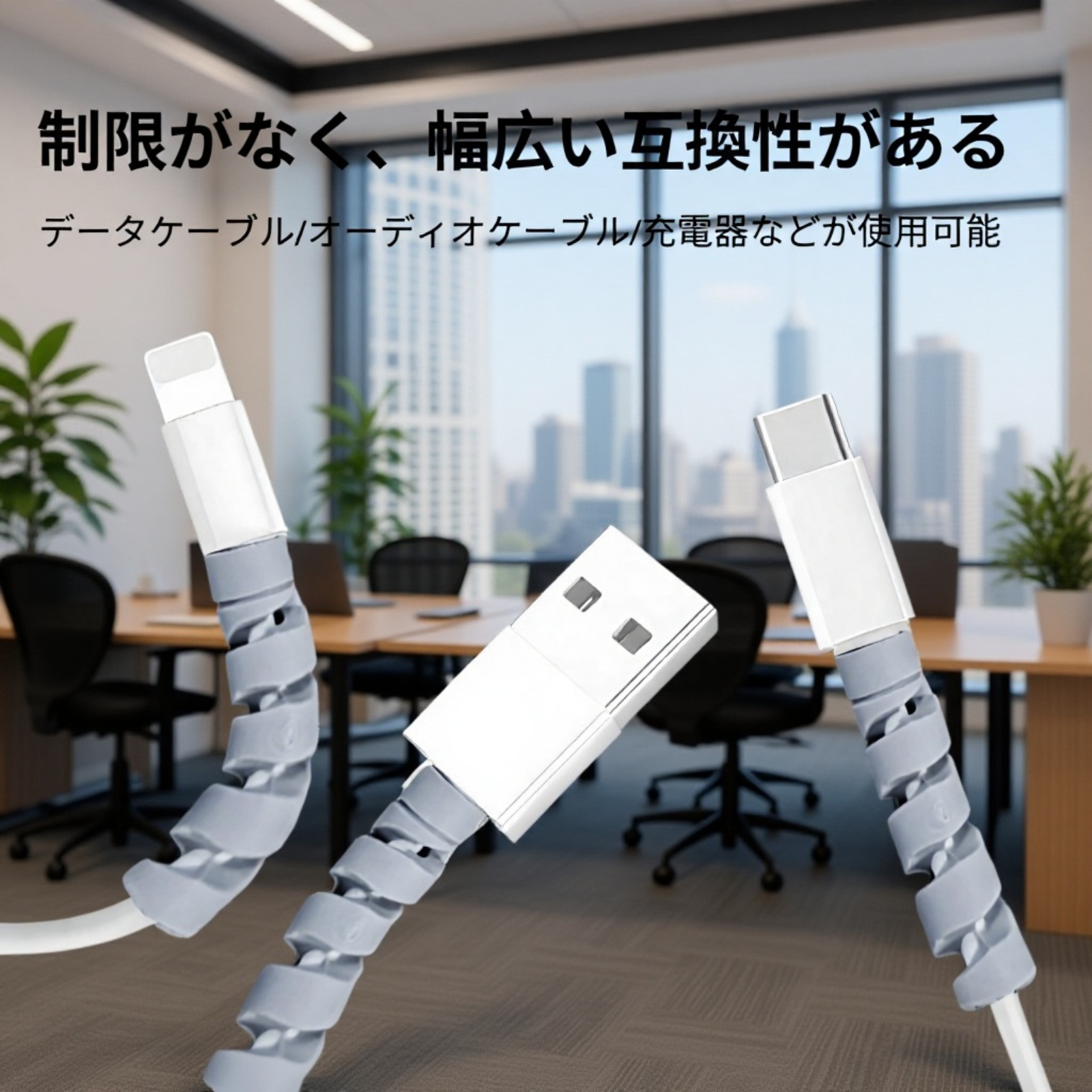 充電ケーブル用スパイラルプロテクター