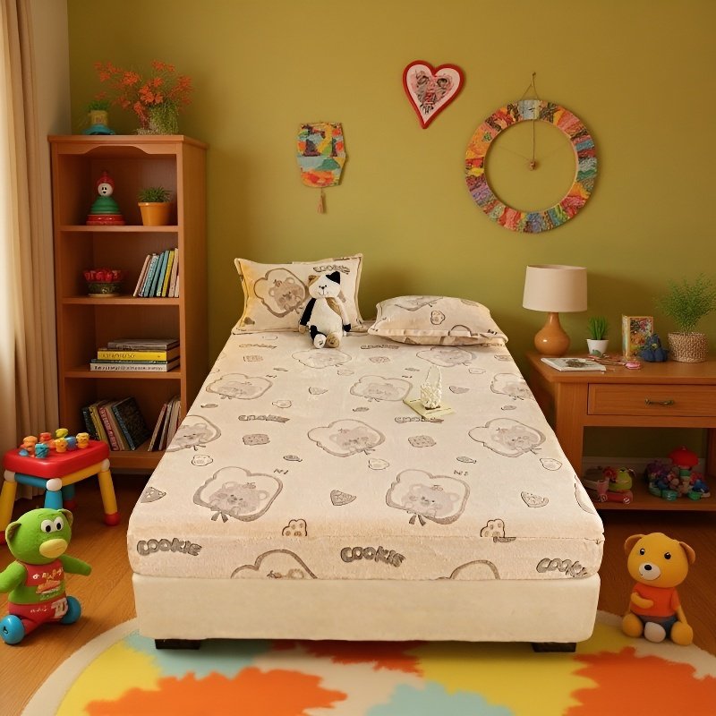 스노우 베드 삿갓 싱글 겨울 도톰 밀크 플리스 매트리스 커버 풀백 매트리스 침대 커버 몽스 베드