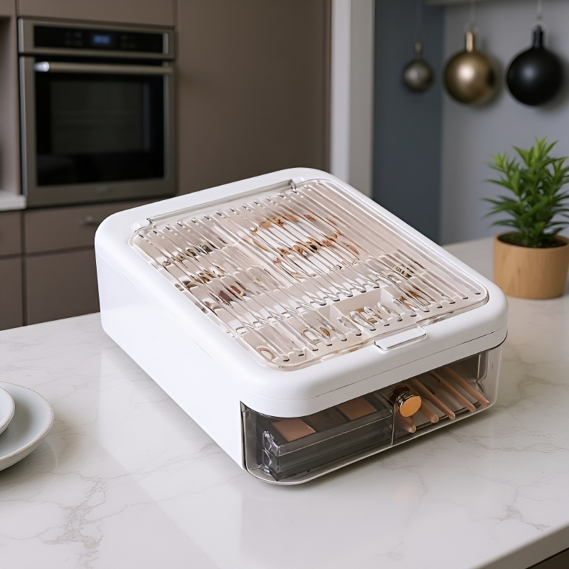 Große Schmuckaufbewahrungsbox mit mehreren Fächern, tragbar und staubdicht