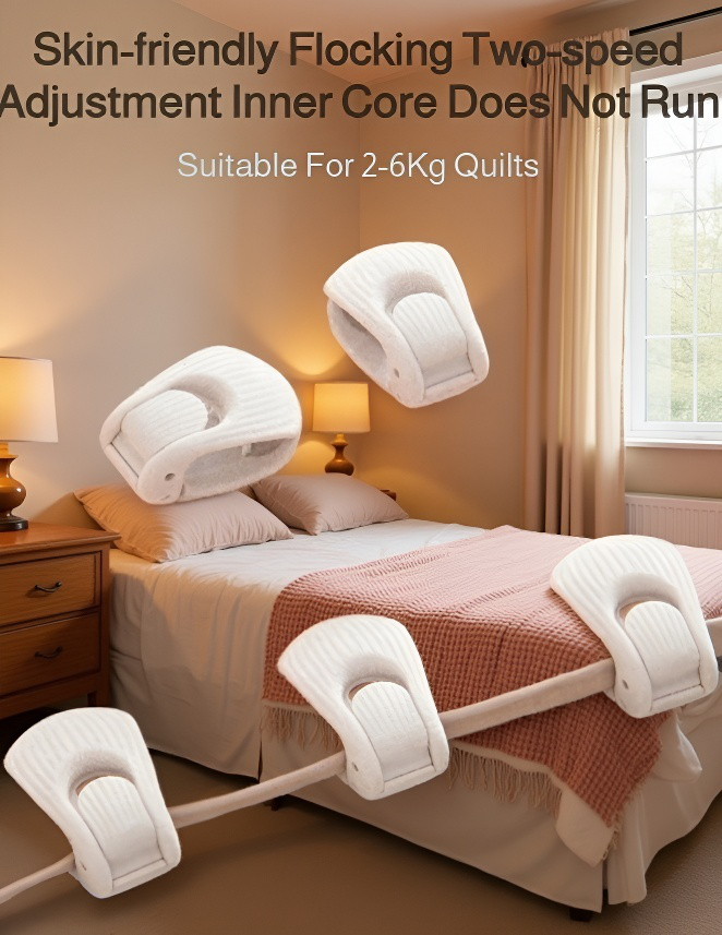 Secure bed covers with non-slip shell clips