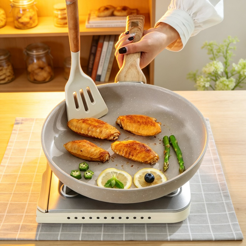 Sartén multifuncional de piedra Maifan antiadherente para bistec plano