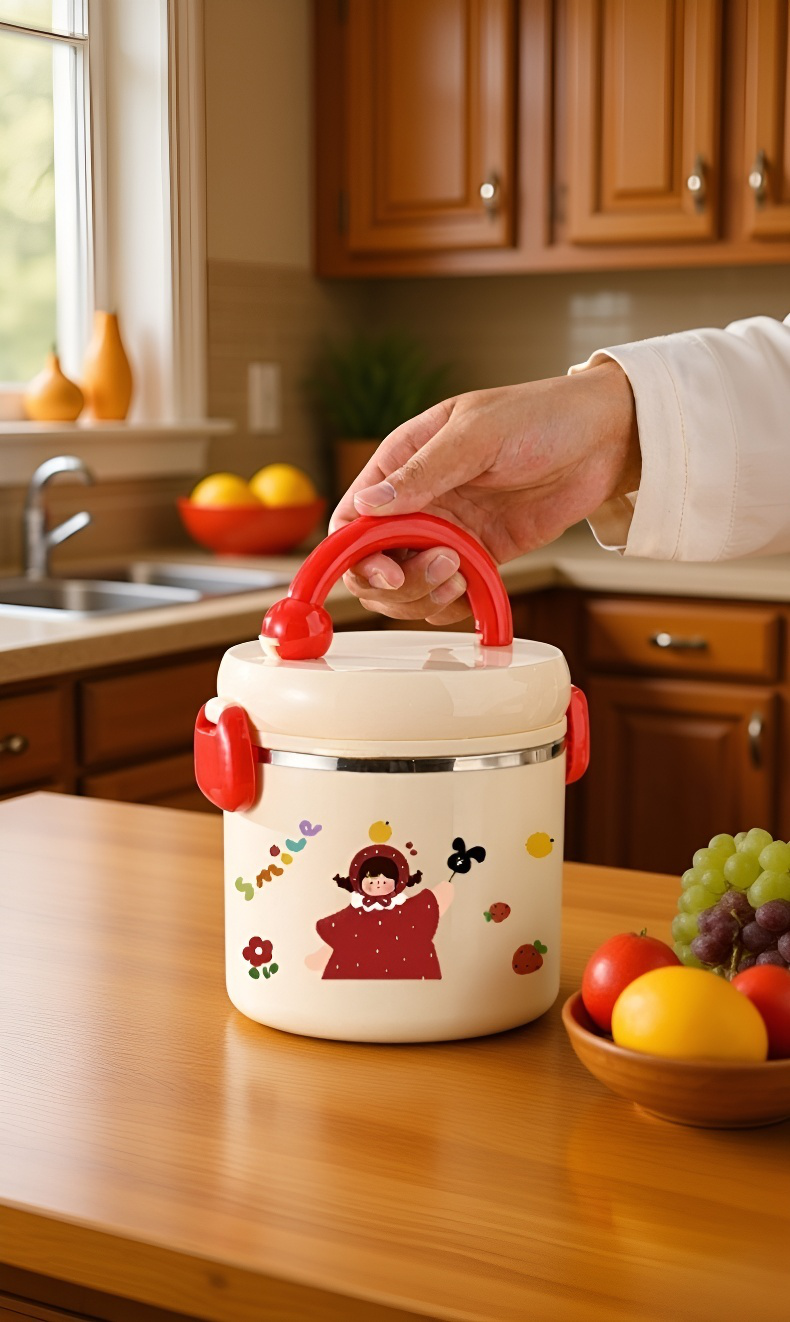 실리콘 패킹으로 안전하게 밀폐된 도시락